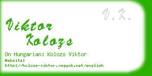 viktor kolozs business card